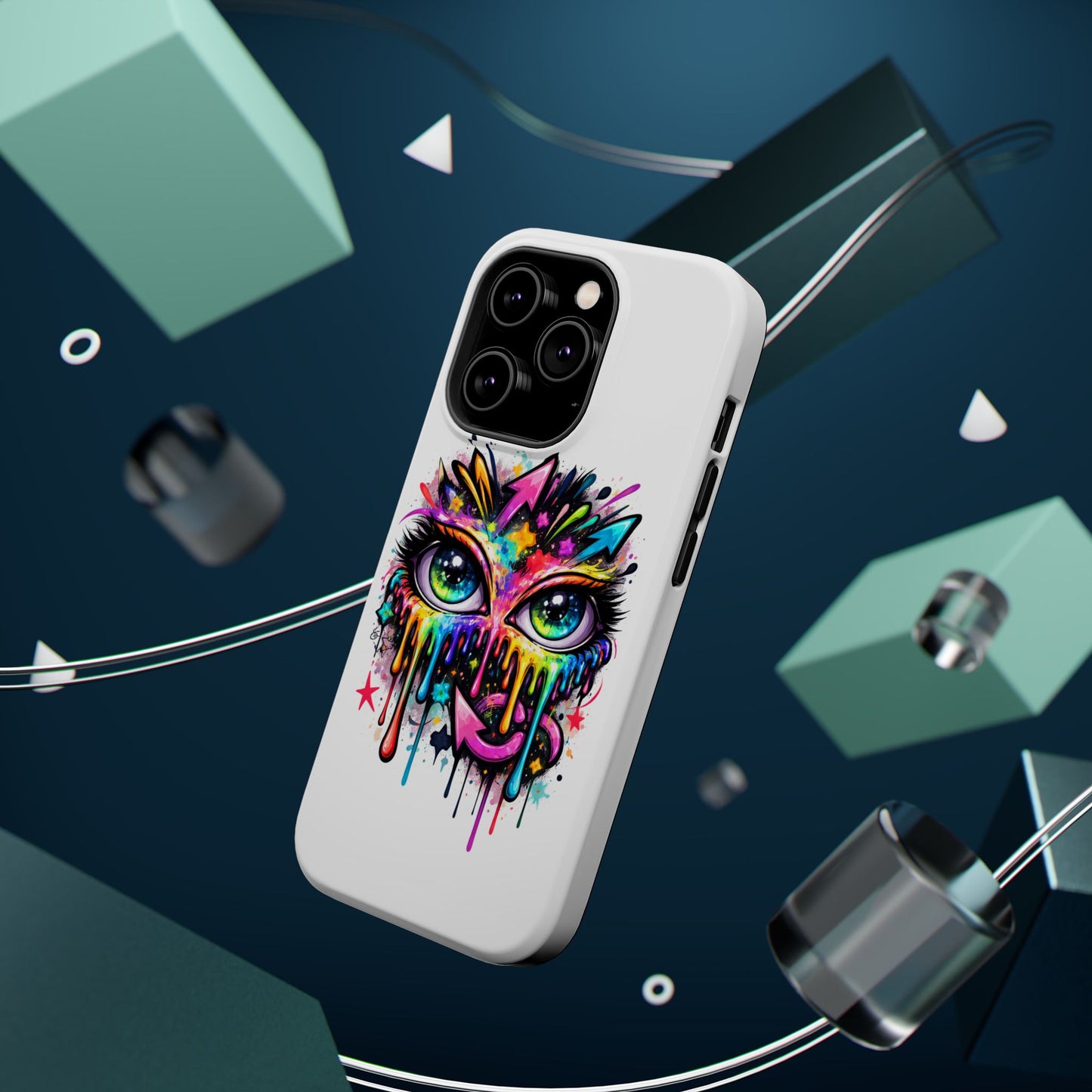 Magnetic Impact-Resistant Case — Colorful Dripping Owl Phone Cover
