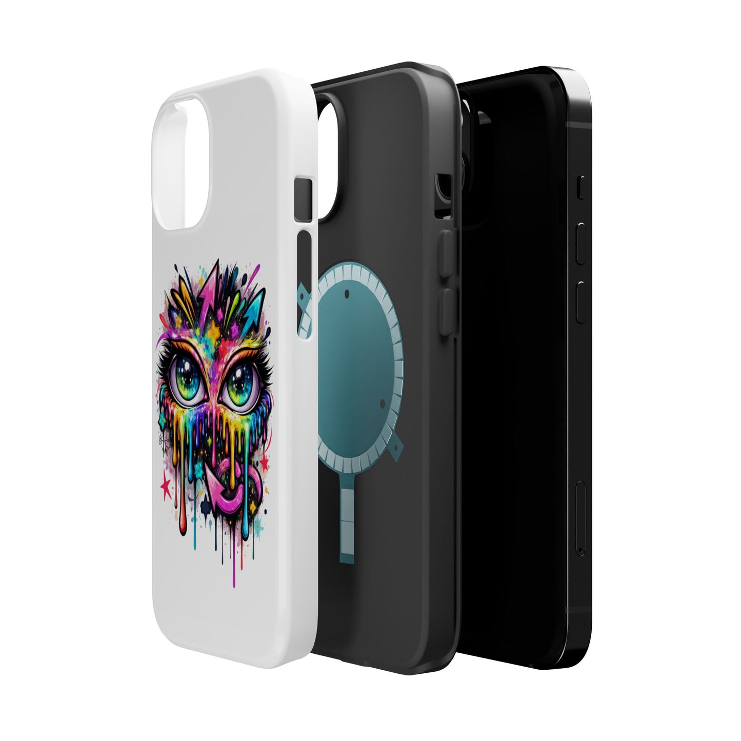 Magnetic Impact-Resistant Case — Colorful Dripping Owl Phone Cover