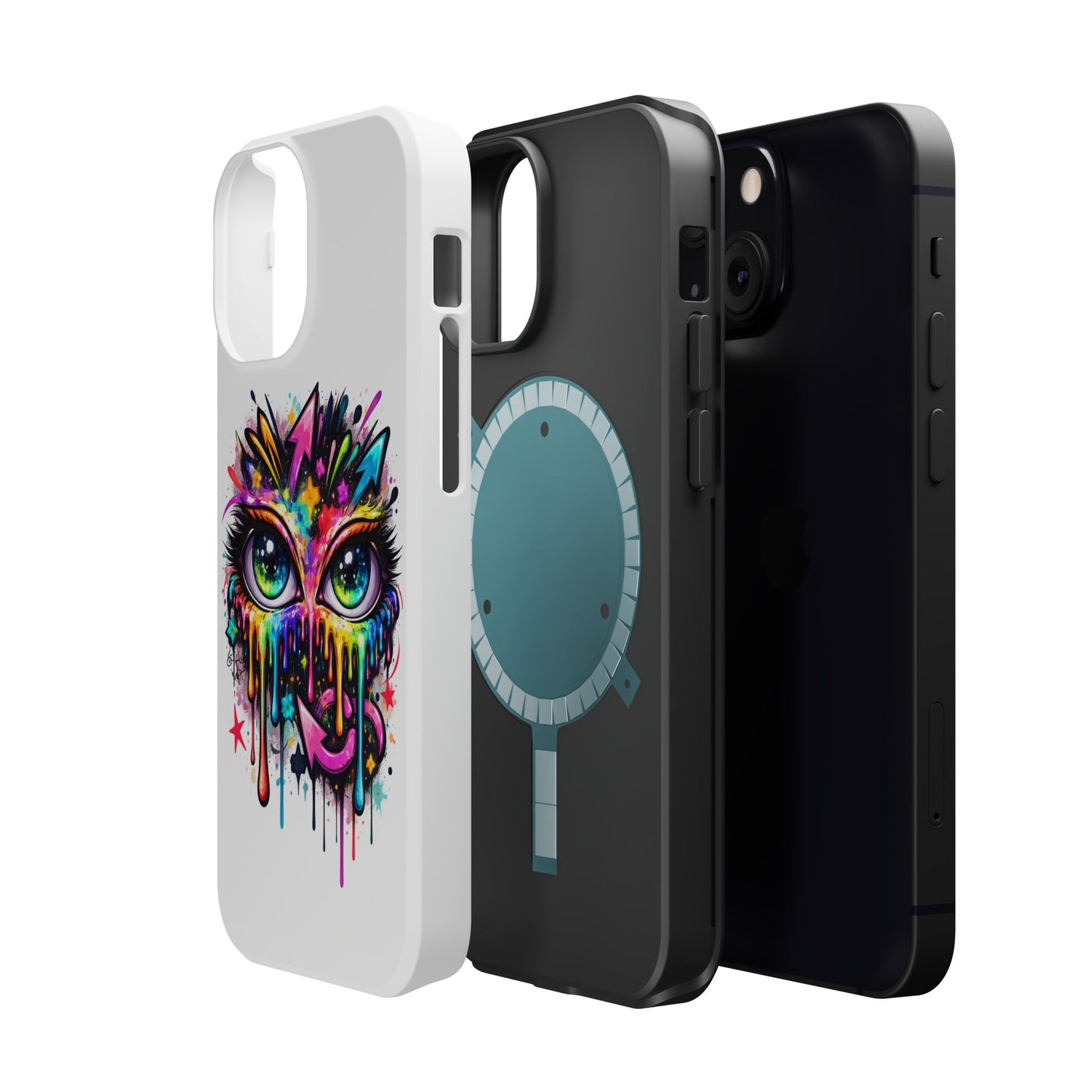 Magnetic Impact-Resistant Case — Colorful Dripping Owl Phone Cover