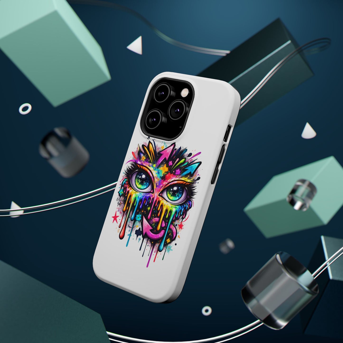 Magnetic Impact-Resistant Case — Colorful Dripping Owl Phone Cover