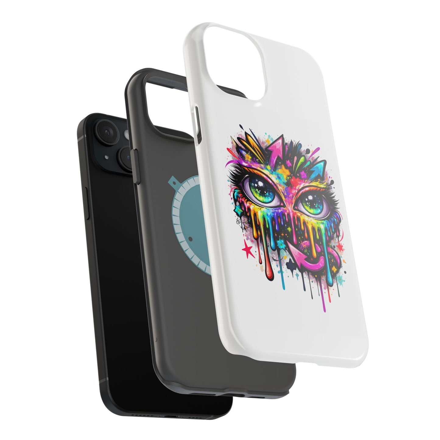 Magnetic Impact-Resistant Case — Colorful Dripping Owl Phone Cover