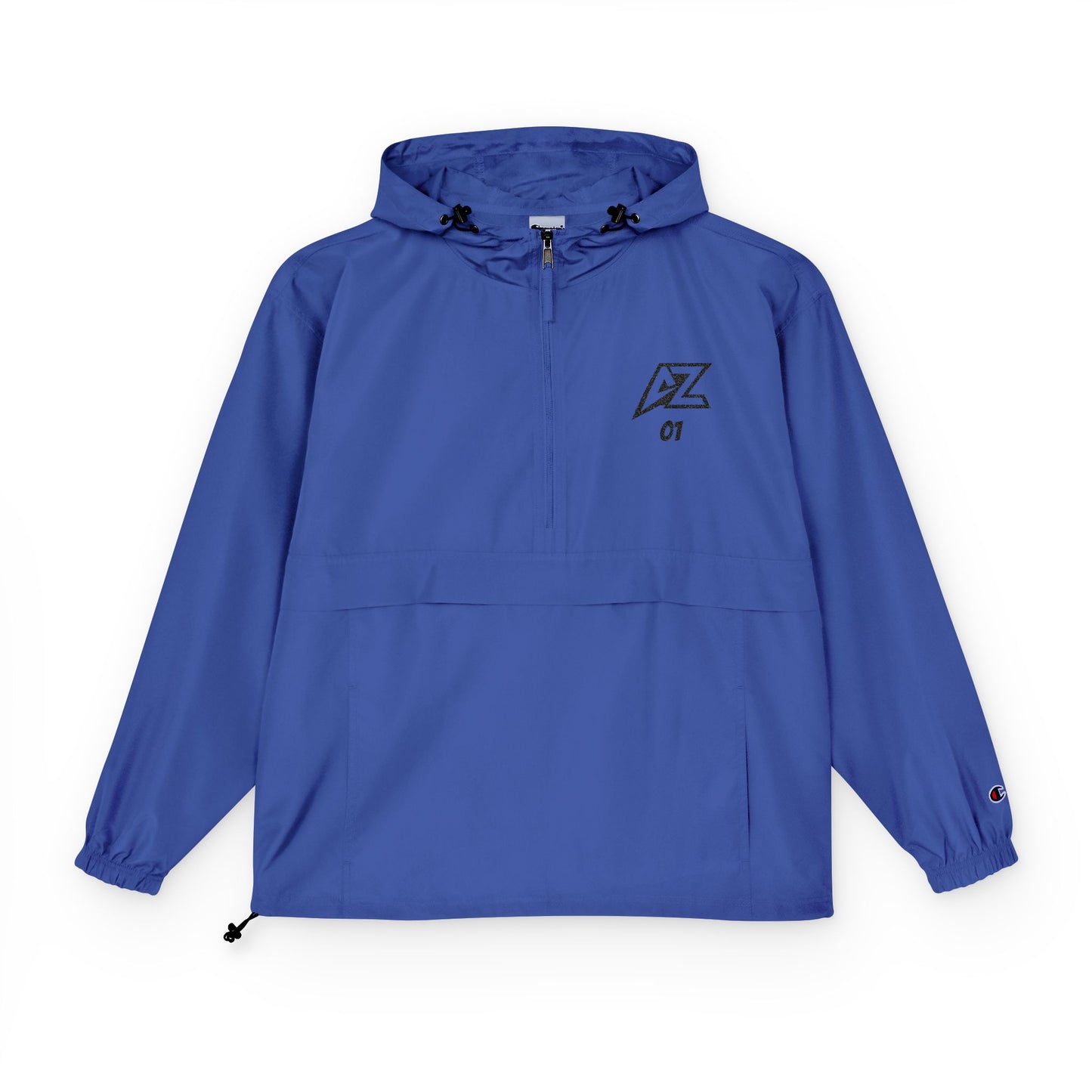 Champion Packable Anorak Jacket with AZ 01 Logo – Lightweight Hooded Windbreaker