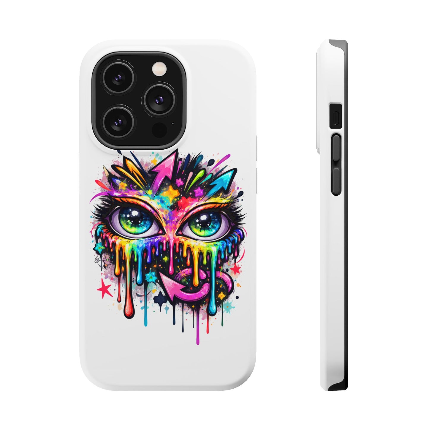 Magnetic Impact-Resistant Case — Colorful Dripping Owl Phone Cover