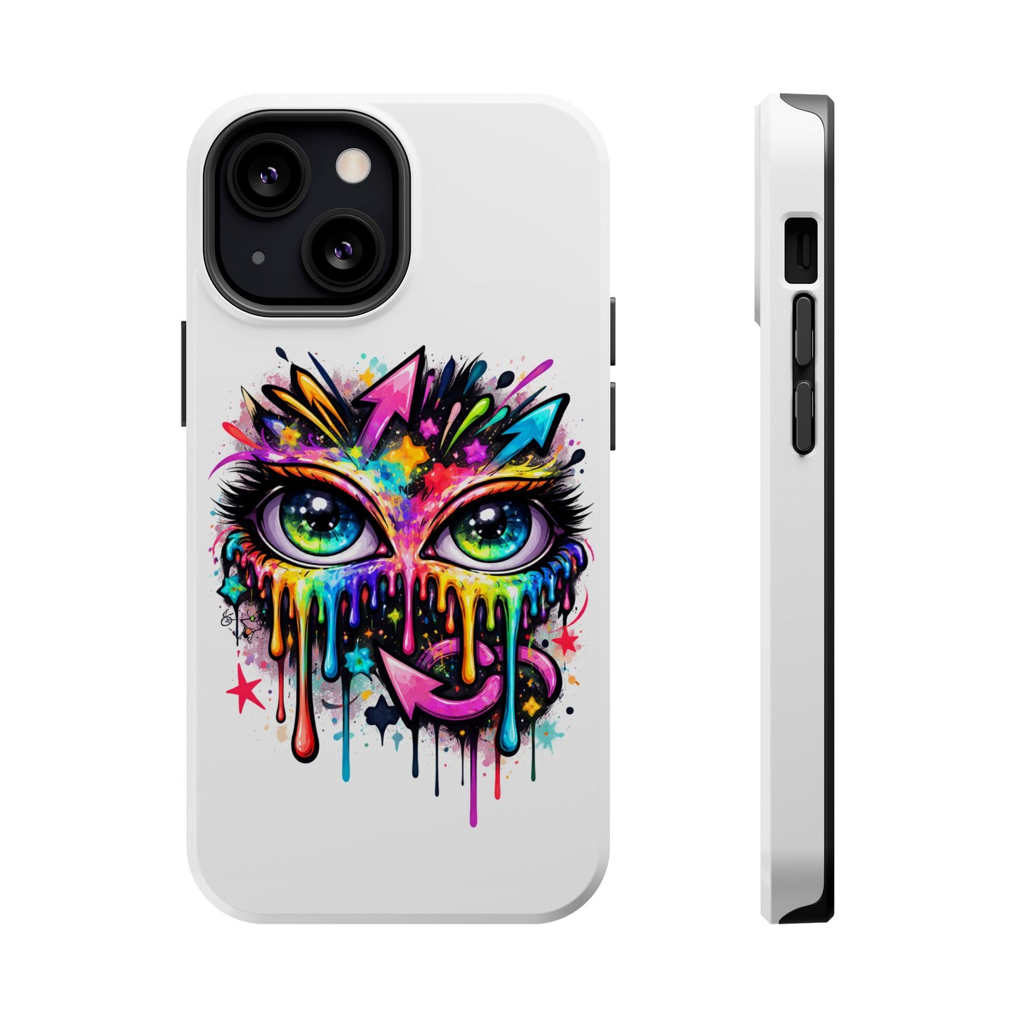 Magnetic Impact-Resistant Case — Colorful Dripping Owl Phone Cover