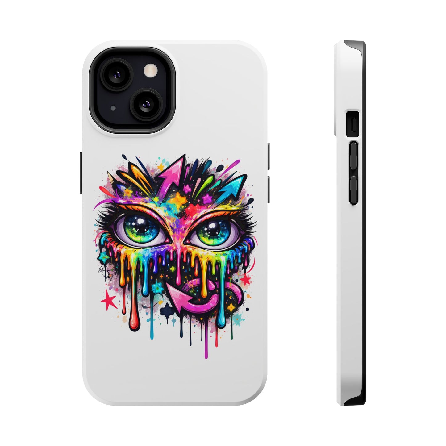 Magnetic Impact-Resistant Case — Colorful Dripping Owl Phone Cover