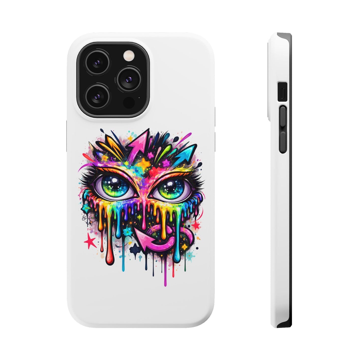Magnetic Impact-Resistant Case — Colorful Dripping Owl Phone Cover