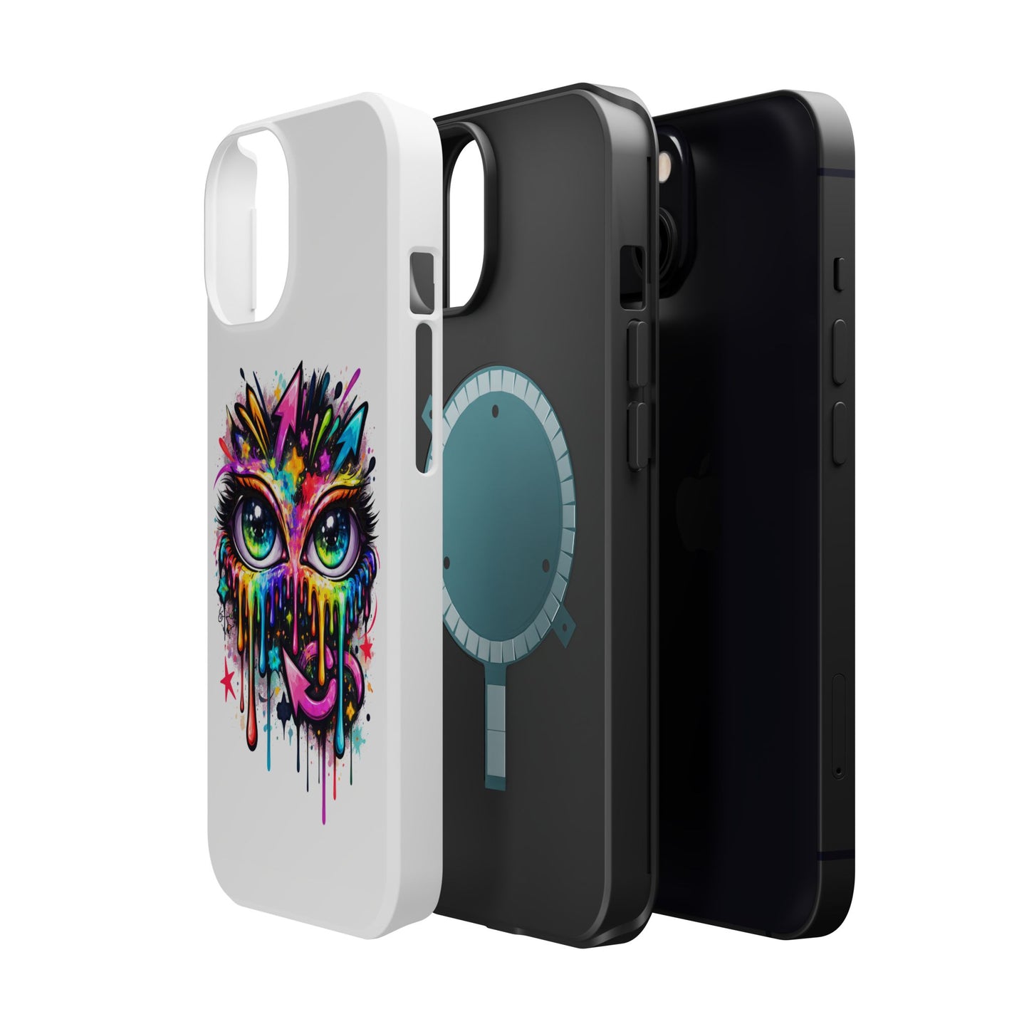 Magnetic Impact-Resistant Case — Colorful Dripping Owl Phone Cover