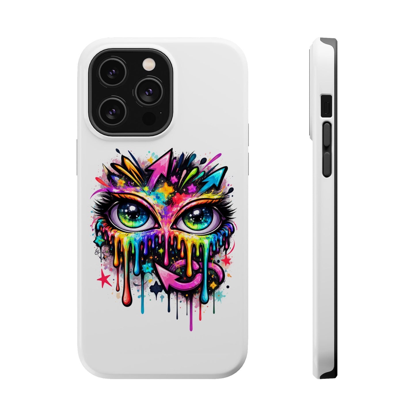Magnetic Impact-Resistant Case — Colorful Dripping Owl Phone Cover