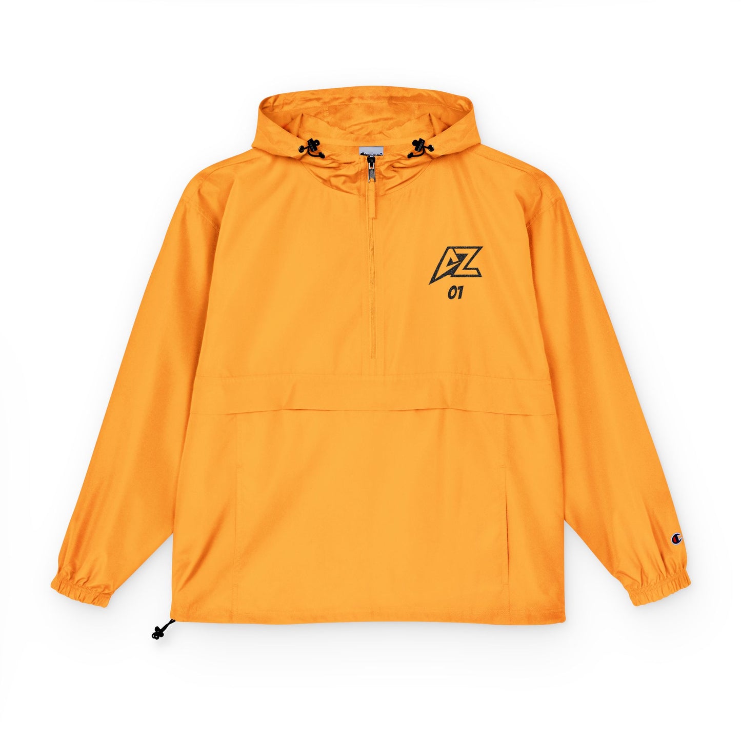 Champion Packable Anorak Jacket with AZ 01 Logo – Lightweight Hooded Windbreaker
