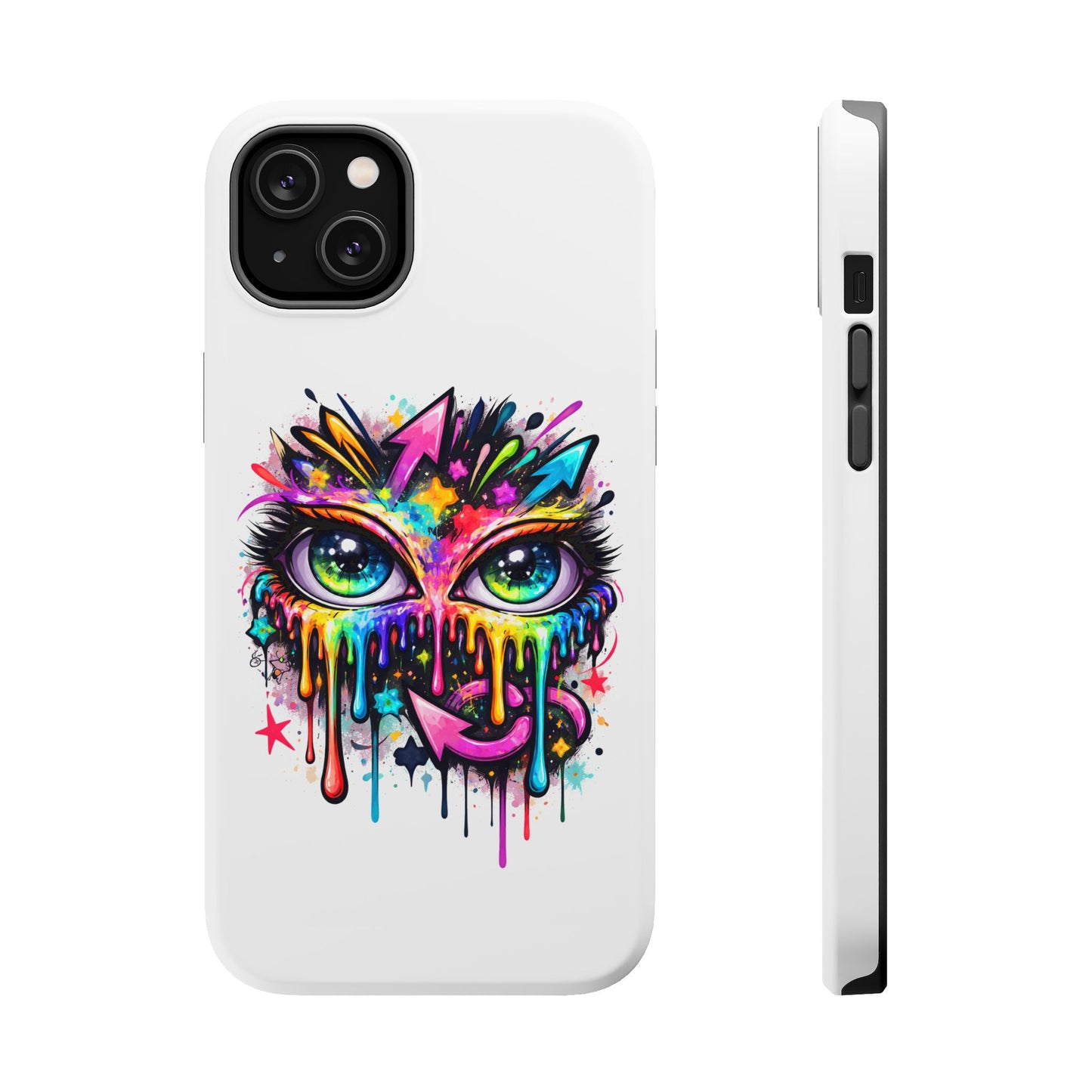Magnetic Impact-Resistant Case — Colorful Dripping Owl Phone Cover