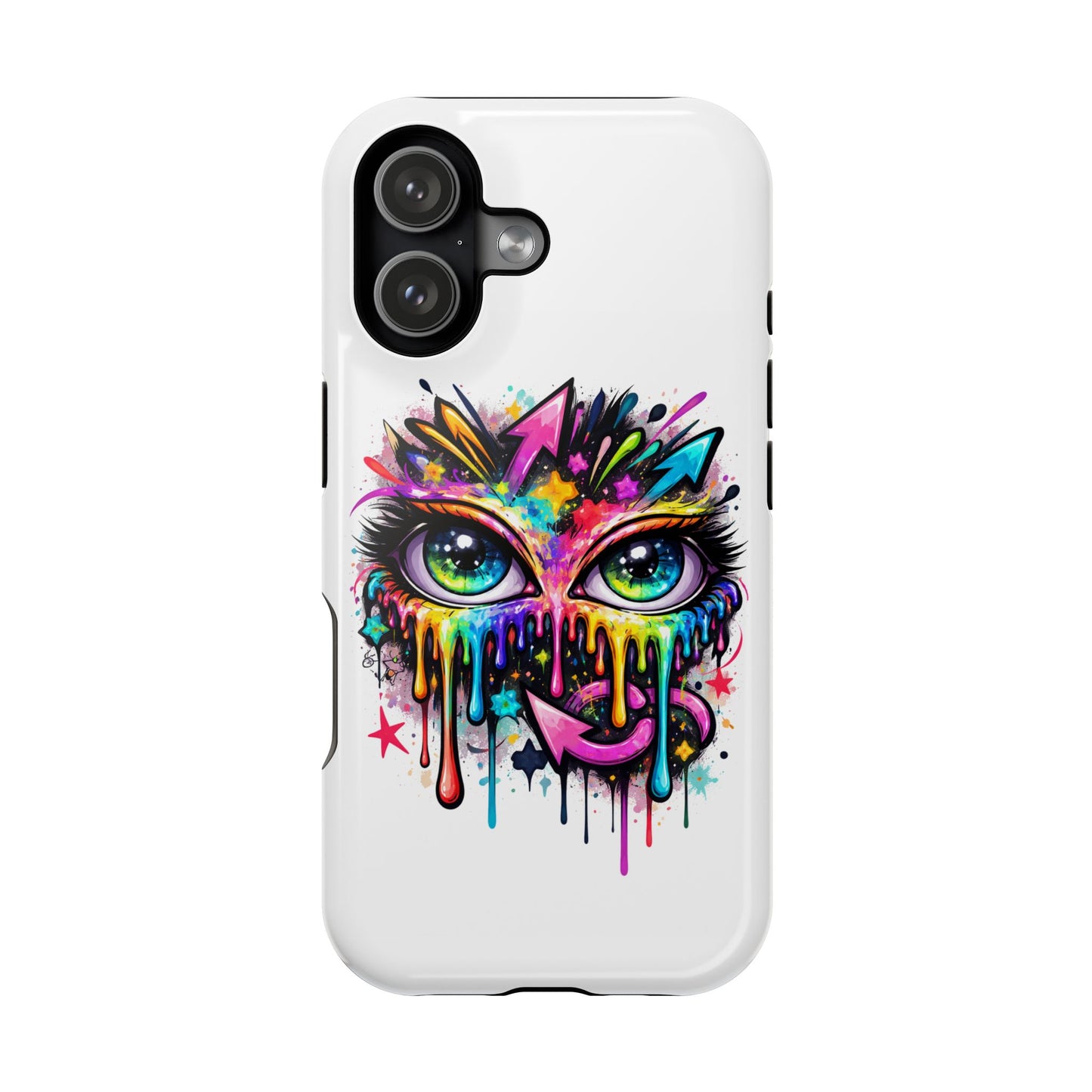 Magnetic Impact-Resistant Case — Colorful Dripping Owl Phone Cover