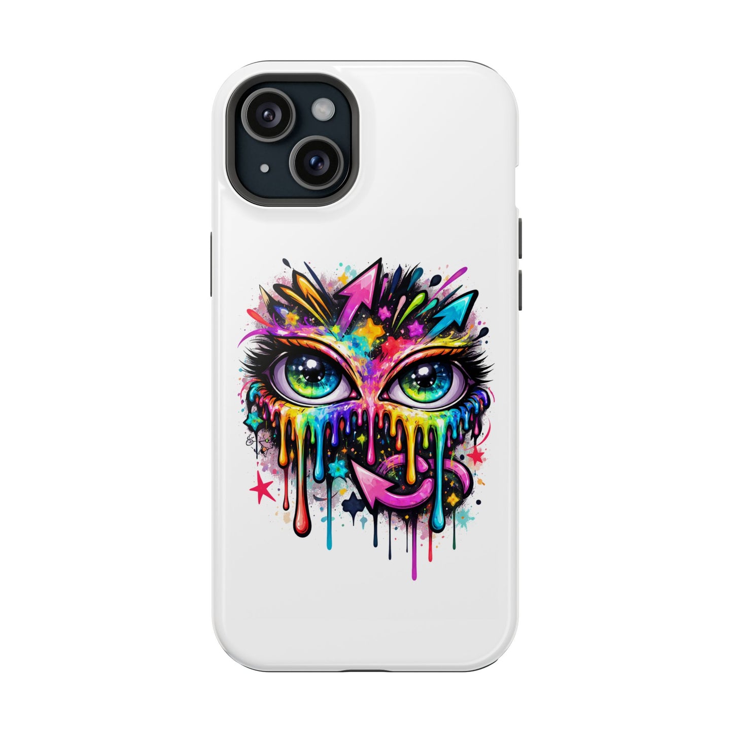Magnetic Impact-Resistant Case — Colorful Dripping Owl Phone Cover