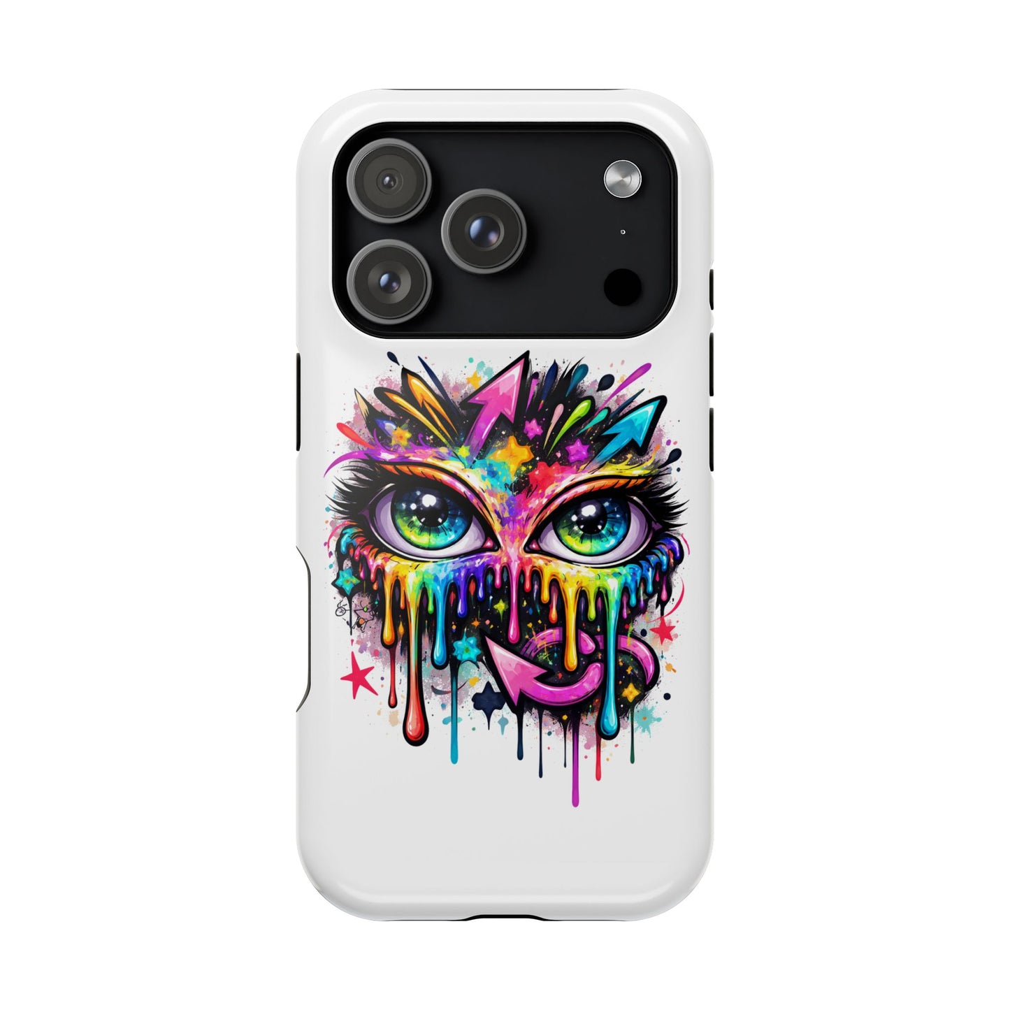 Magnetic Impact-Resistant Case — Colorful Dripping Owl Phone Cover