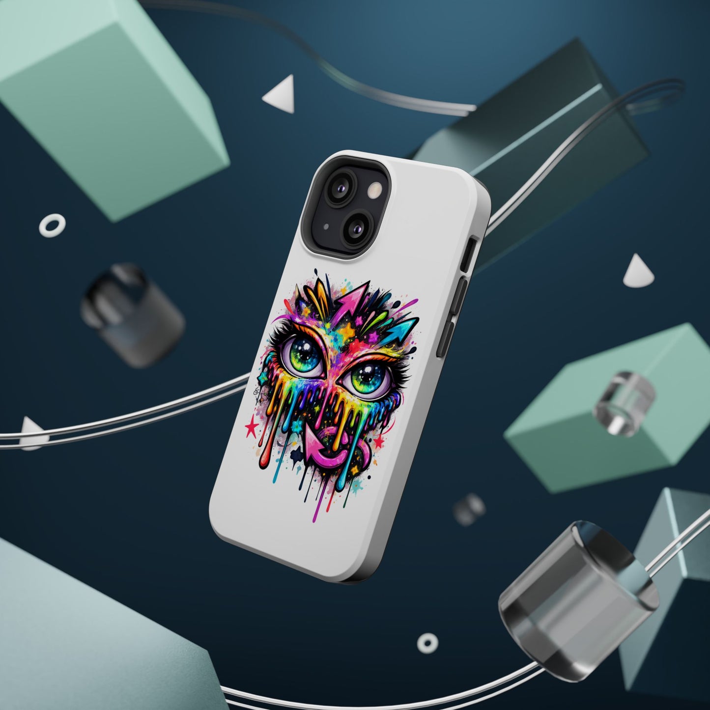 Magnetic Impact-Resistant Case — Colorful Dripping Owl Phone Cover