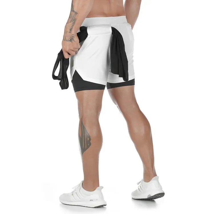 Men’s 2-in-1 Performance Training Shorts – Quick-Dry Athletic Fit