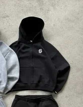 Men’s Quilted Winter Jacket with Hood – Relaxed Fit Streetwear Style